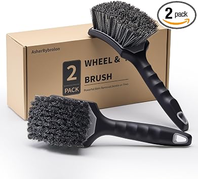 Car Wheel & Tire Brush Set, 2Pack Cleaning Brushes Kit