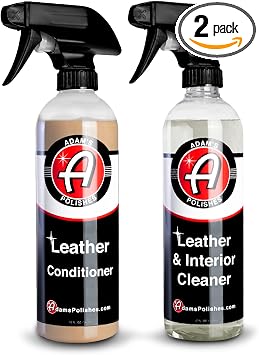 Adam's Polishes Leather Care Kit - Leather Cleaner & Conditioner Car Cleaning Supplies | UV Protection for Interior Acce