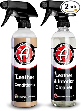 Adam's Polishes Leather Care Kit - Leather Cleaner & Conditioner Car Cleaning Supplies | UV Protection for Interior Acce