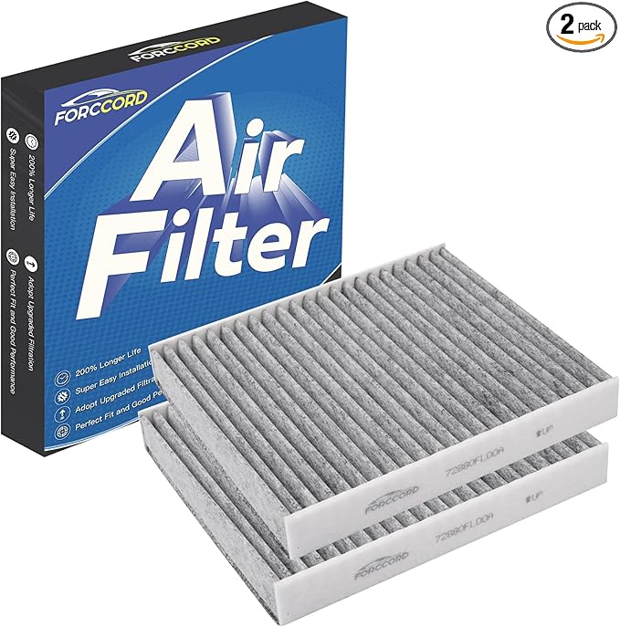 2-Pack Cabin Air Filter Fits for Tesla Model S 2016-2025 2026 (Not for plaid) Activated Carbon Cabin Filter Replacement 107273600B Car Accessories