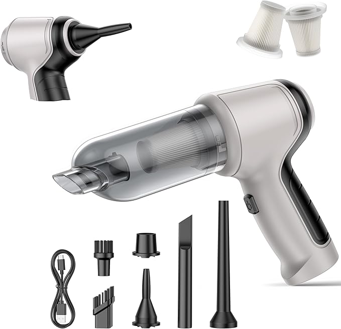 Car Vacuum Cleaner, 15000Pa Handheld Cordless Rechargeable Wet & Dry Vacuum, 120W High Power for Car, Pet, Home, Office Cleaning, Washable HEPA Filter, Multi-Nozzles