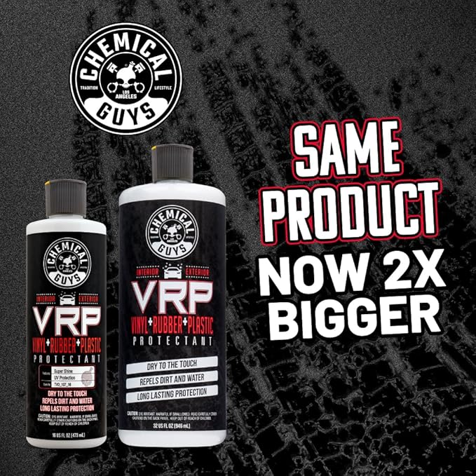 Chemical Guys VRP Vinyl, Rubber, and Plastic Dressing - Tire Dressing, Non-Greasy, Dry-to-the-Touch Shine for Tires, Trim, and More, Safe for Cars, Trucks, SUVs, RVs & More - 32 oz
