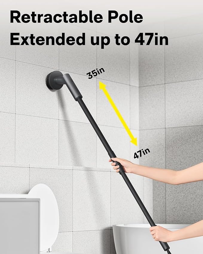 HOTO 3 Pcs Replacement Brush Heads for Cordless Spin Scrubber, Suitable for HOTO Electric Scrubber Only, Power Cleaning Brushes for Bathroom Floor Tile