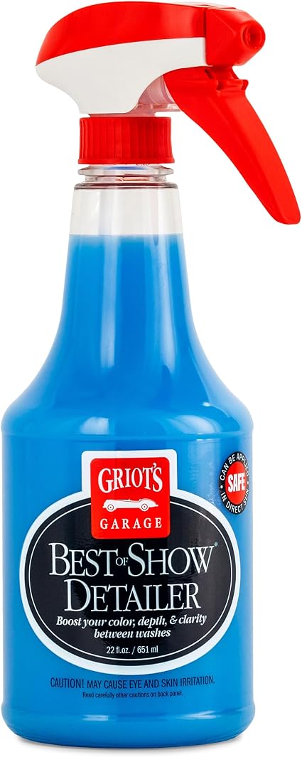 Griot's Garage Best of Show Detailer for Car Detailing, Wipes Away Dust, Fingerprints, and Light Dirt, Improves Paint Gl