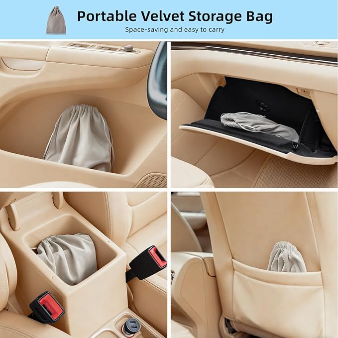 TICARVE 9Pcs Car Interior Detailing Kit - Car Cleaning Brushes, Universal Gel, Microfiber Towel and Storage Bag for Dashboard, Air Vents, Keyboard & Electronics