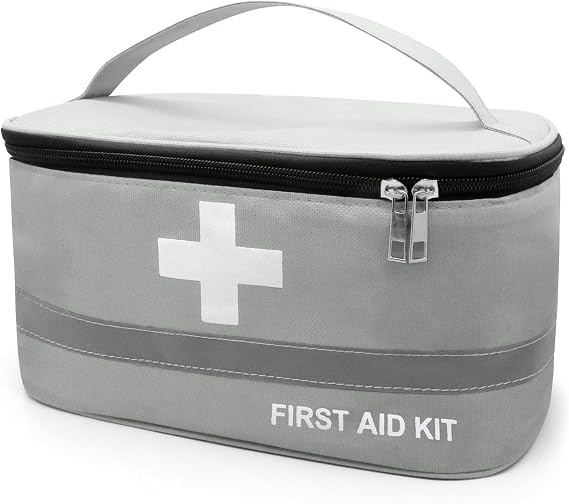 Faylapa Empty First Aid Bag, 10.2x5.5x5.5 inches Portable Outdoor First Aid Medical Storage Bag, Multi-Function Emergenc