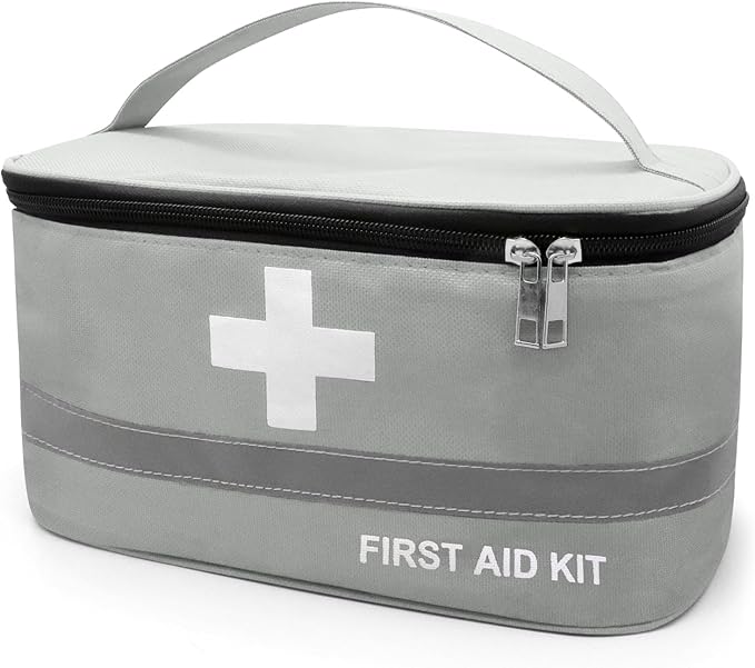 Faylapa Empty First Aid Bag, 10.2x5.5x5.5 inches Portable Outdoor First Aid Medical Storage Bag, Multi-Function Emergenc