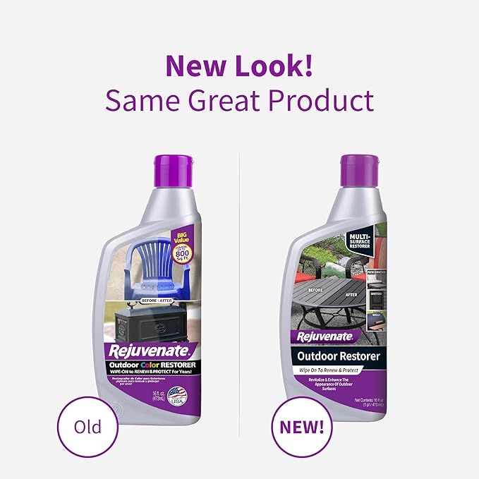 Rejuvenate Outdoor Restorer, 16 Ounces, Restores Faded and Weathered Outdoor Surfaces Such As Patio Furniture, Shutters, Siding And Grills