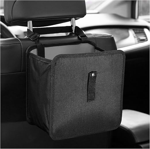 KVAEY Car Trash Can, Oxford Cloth Foldable Garbage Bin Waterproof Auto Trash Bag Organizer, Multipurpose Leak-Proof Larg