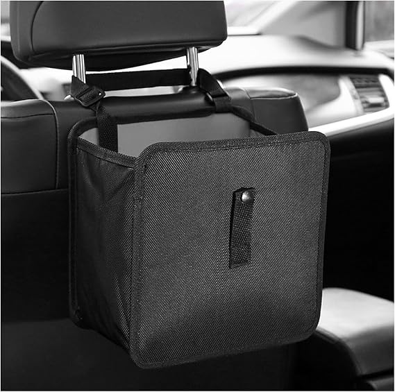 KVAEY Car Trash Can, Oxford Cloth Foldable Garbage Bin Waterproof Auto Trash Bag Organizer, Multipurpose Leak-Proof Larg