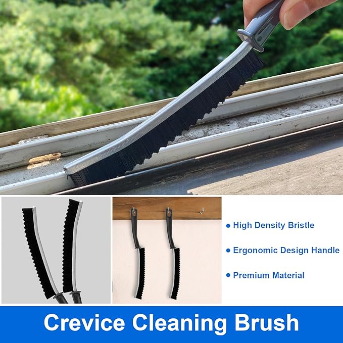 XANGNIER Window Sill Cleaner Tool,8 Pcs Magic Door Window Track Cleaning Tools Kit,Sliding Door Track Cleaner,Groove Crevice Cleaning Brush for Tile Lines/Shutter/Car Vents/Air Conditioner/Keyboard