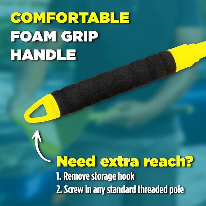 Invisible Glass 99050 Reach & Clean Glass Windshield Cleaner Tool Combo Kit with Premium Spray Glass Cleaner, Extendable Handle, (2) Reusable Quick Change Microfibers, and Storage Bag