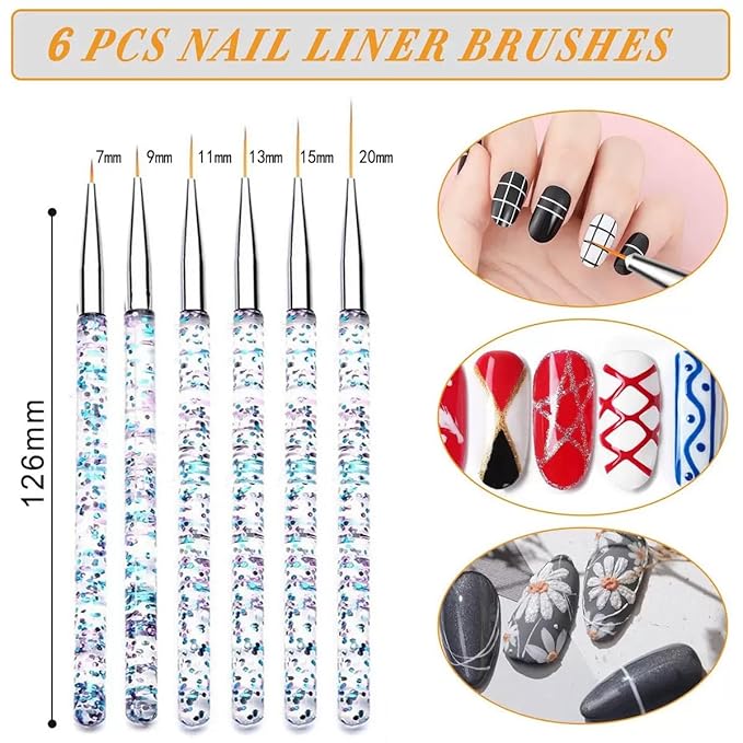 28Pcs Purple Nail Art Brush Set, Acrylic Nail Brushes, Gel Nail Brush, Nail Dust Brush, Nail Dotting & Liner Tool, Professional Manicure Tool Kit for Acrylic Powder Application, Sculpting & Cleaning