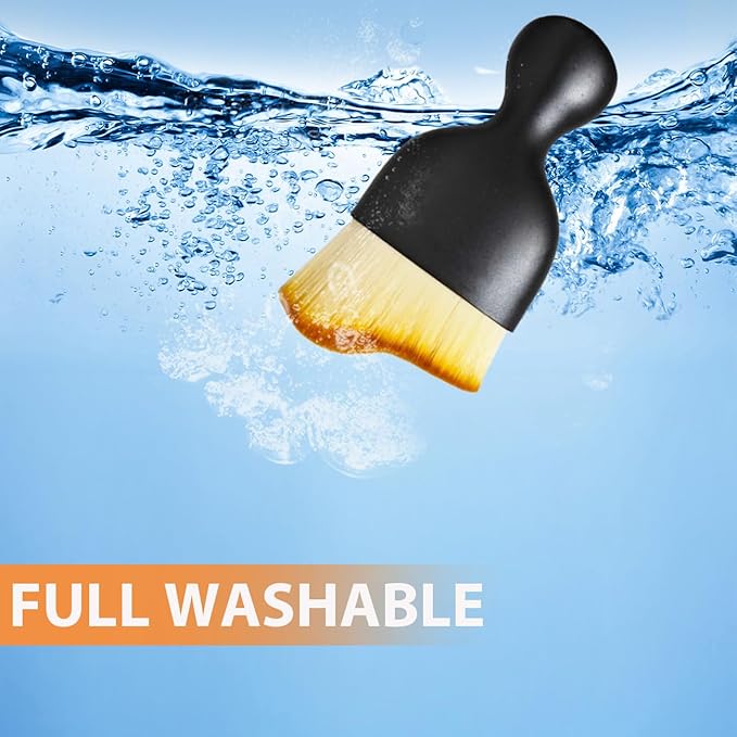 Auto Duster Brush for Cleaning Dust (BrownWhite)