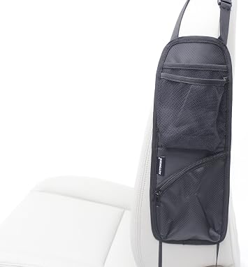 Seat Side Organizer, for Use On Any Front Passenger Car Seats for Cars, Trucks, Mini Vans and SUVs with One-Year Limited