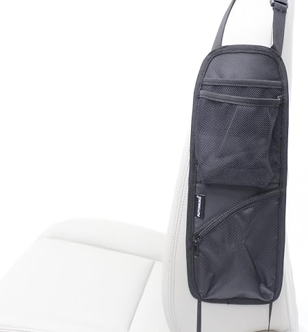 Seat Side Organizer, for Use On Any Front Passenger Car Seats for Cars, Trucks, Mini Vans and SUVs with One-Year Limited