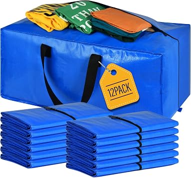 Moving Bags, Storage Totes, Extra Large Storage Bags for Moving Supplies, College Dorm Essentials, Bedroom Closet, Packi