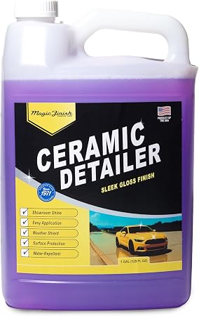 Magic Finish Ceramic Detailer (1 Gallon) – High-Gloss Ceramic Spray Coating for Sleek Glossy Finish and Paint Protection