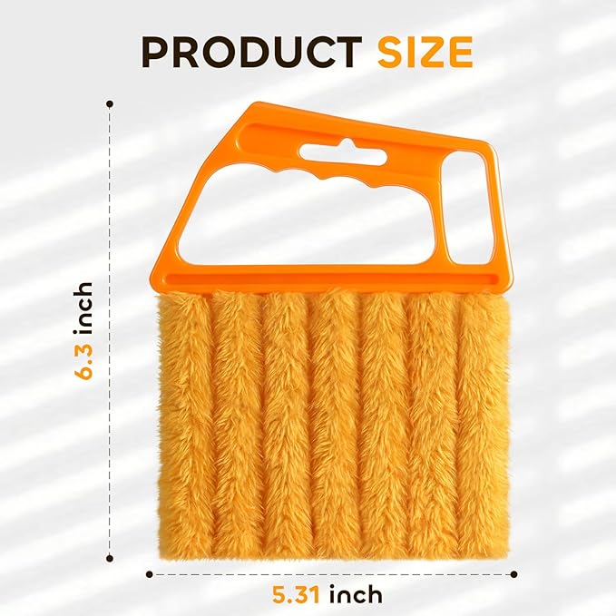 4 Pcs Blind Cleaner Duster Tool,Blind Dusters for Cleaning,7 Finger Dusting Cleaner Tool for Window & Air Conditioner,Window Blinds Cleaner Microfiber Washable