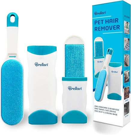 Pet Hair Remover for Clothes: Reusable Dog Cat Fur Lint Removal Brush for Clothes Furniture Couch Carpet Bed Car Seat - 