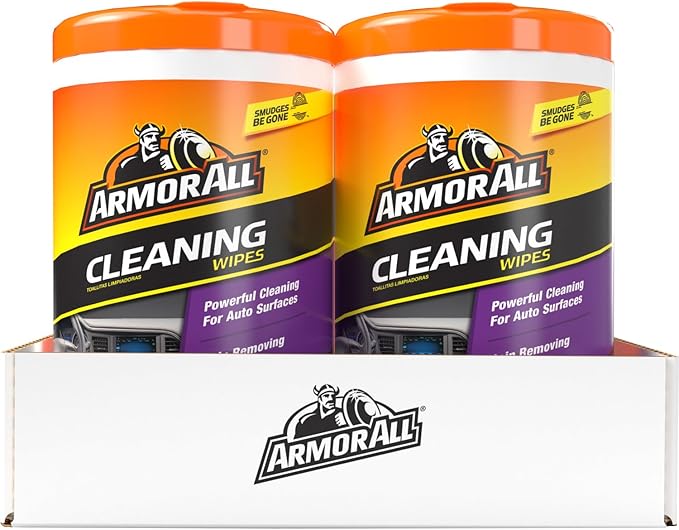 Armor All Car Cleaning Wipes, Wipes for Car Interior and Car Exterior, 90 Wipes Each