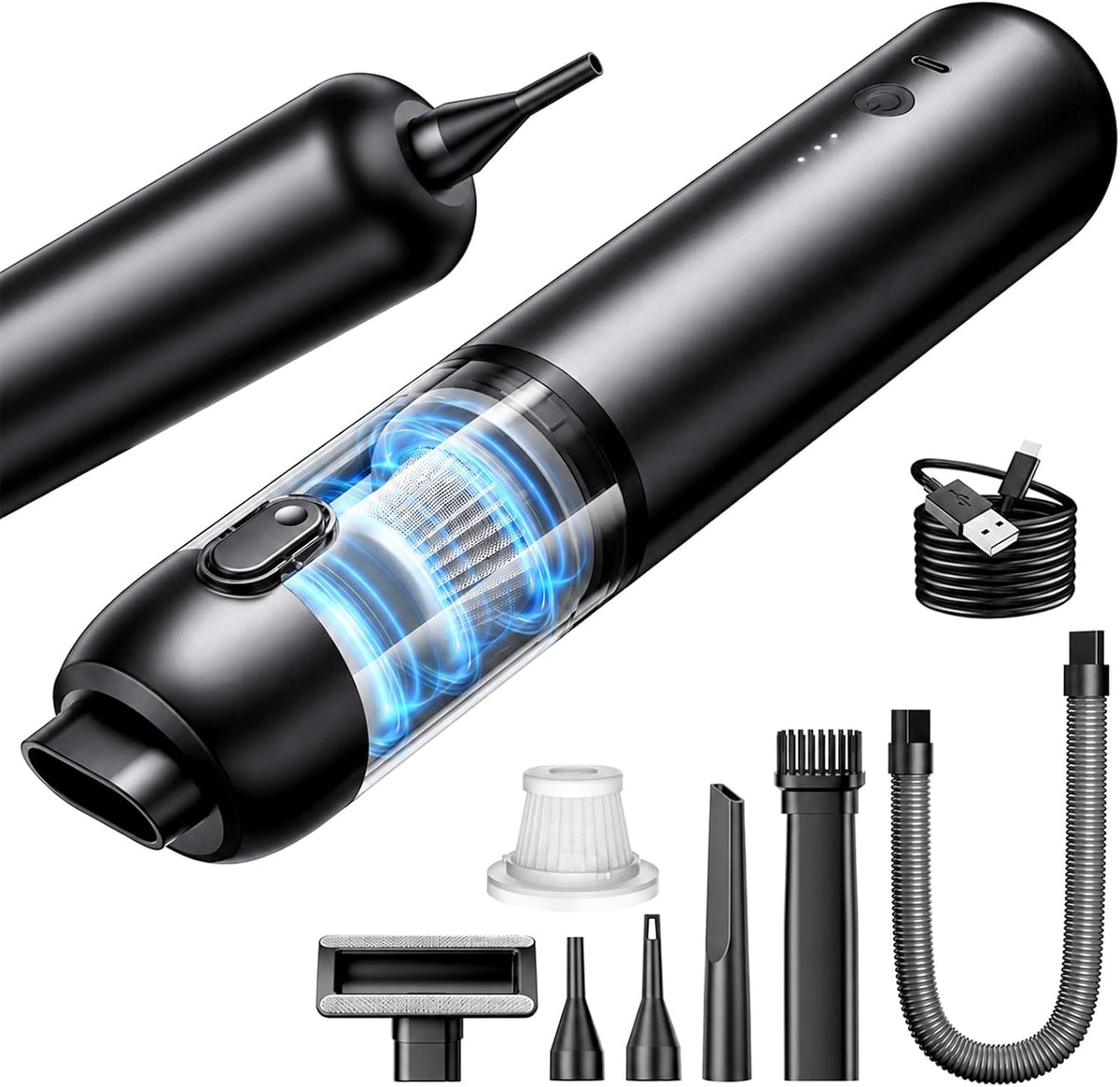 Cordless Car Vacuum, 18000Pa Handheld Vacuum for Car, Desk, Home & Pets