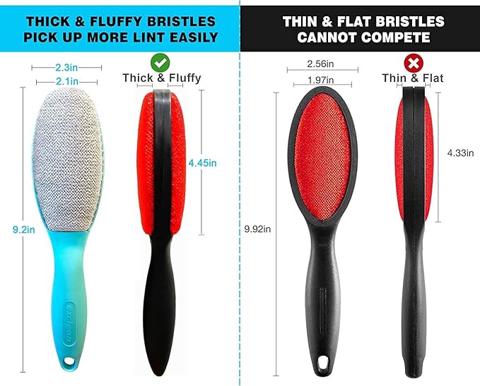 ezclean 4Pack 2Colors Lint Brush for Clothes Furniture Couch, Lint Brush Pet Hair Remover for Clothes Brush, Reusable Lint Brushes for Pet Hair,Velvet Brush, Pet Brush, Fabric Brush