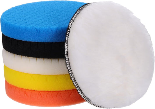 6PCS Buffing Polishing Pads 150mm Cutting Polishing Pad Kit