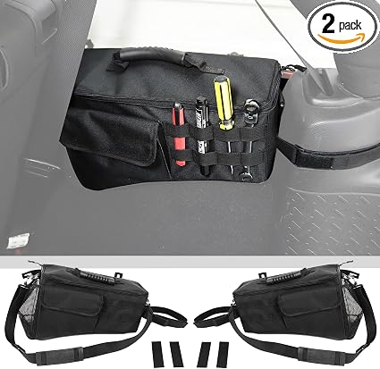 Voodonala for Jeep Storage Bag Box Rear Trunk Pockets Organizer for 2007-2018 Jeep Wrangler JK JKU 4 Door, Durable Oxfor