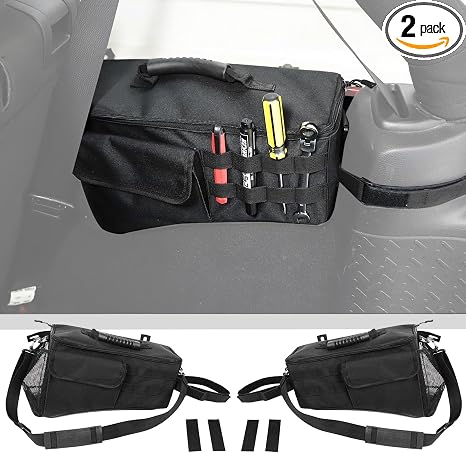 Voodonala for Jeep Storage Bag Box Rear Trunk Pockets Organizer for 2007-2018 Jeep Wrangler JK JKU 4 Door, Durable Oxfor