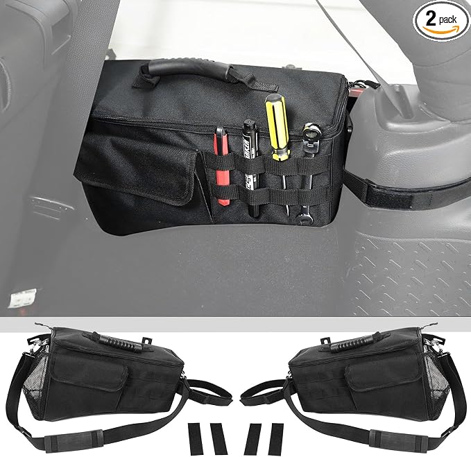 Voodonala for Jeep Storage Bag Box Rear Trunk Pockets Organizer for 2007-2018 Jeep Wrangler JK JKU 4 Door, Durable Oxfor