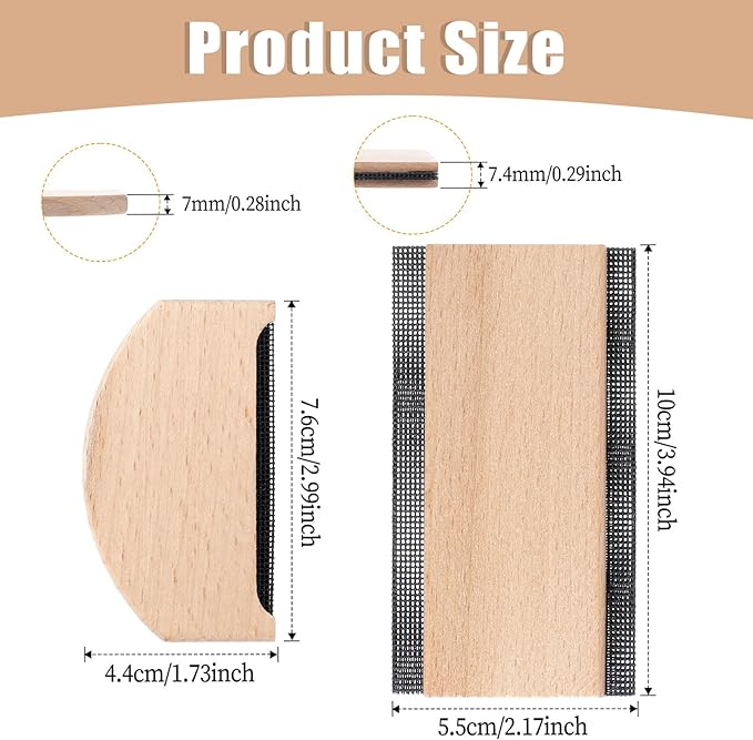 2 Pcs Cashmere Comb, Sweater Comb with Wood Handle Portable Pilling Remover Cashmere Remover Hairball Combs Fabric Combs Clothing for De-Pilling Clothes Scarves Wool Coats Pant Legs Knits Woolens