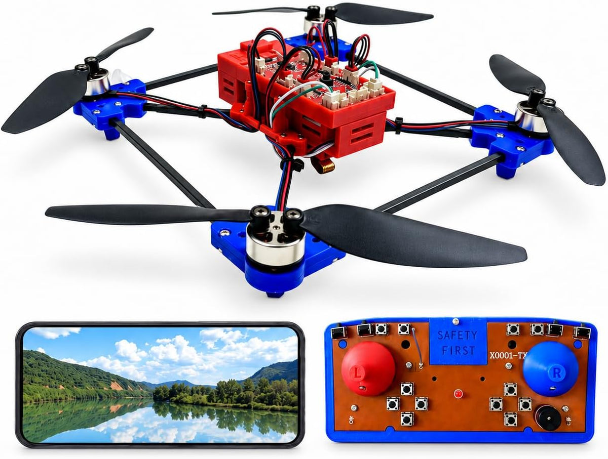 STEM Creator's Kit with Brushless Motor & Optical Flow Technology | One-Touch Takeoff/Landing & 360° Flips| Adult Assembly Required - an Engineering Project