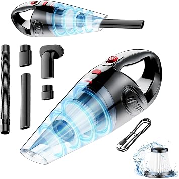 Hand Held Mini Vacuum Cleaner - Powerful Portable Car Vacuum Handheld
