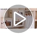 Large Closet Storage Organizer - Clothes Storage Bins with Handles & Window, Collapsible Decorative Boxes with Lids, Fabric Containers for Living Room, Dorm, 2 Pack, Beige