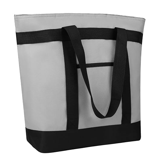Insulated Reusable Tote Bag for Grocery Shopping for Women/Men, Pizza/Food Delivery Bag to Keep Food Cold/Hot for Uber E