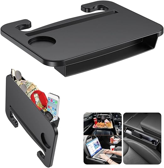 2-in-1 Steering Wheel Desk - Steering Wheel Tray Table with Seat Gap Filler Organizer | Car Food Tray for Driver | Car D