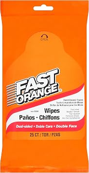 Fast Orange 25050 Hand Cleaner Wipes, Mechanic Wipes For Auto Shop, Heavy Duty Wipes, Removes Grease, Oil, Exhaust Fumes