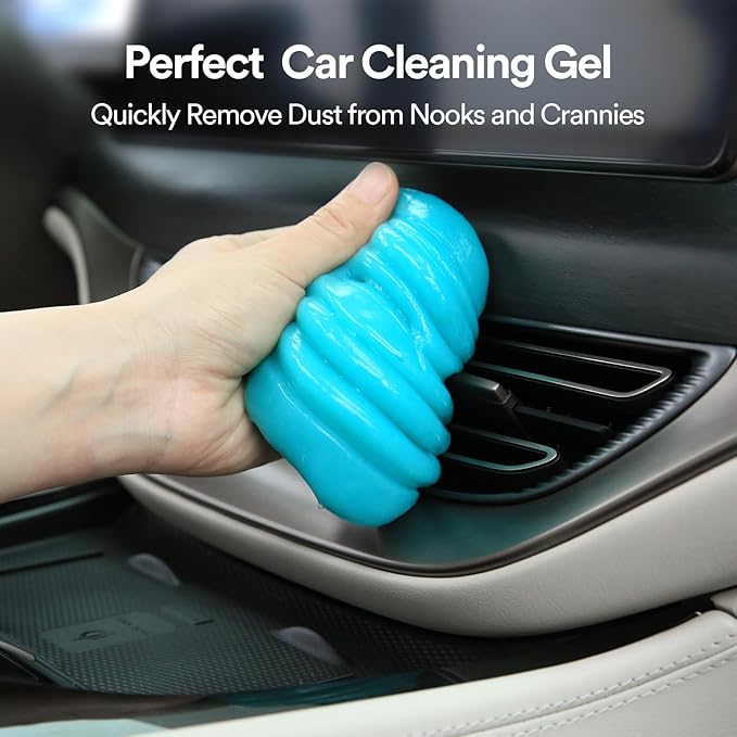 PULIDIKI Car Cleaning Gel for Car Detailing Putty Car Slime Cleaner Car Interior Cleaner Car Cleaning Supplies Auto Cleaning Kits Car Putty Car Accessories Blue Orange (2Pack)