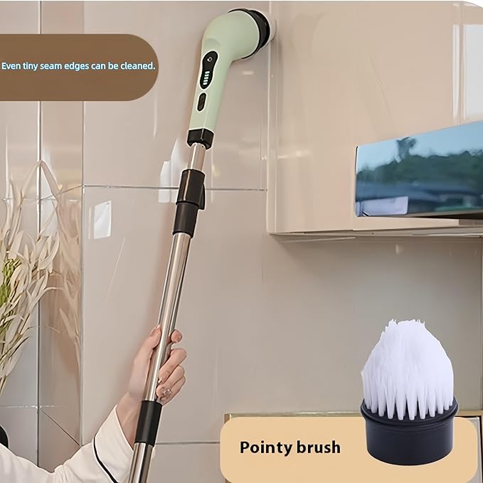 Electric Rotating Cleaning Brush, IPX7 Waterproof Cordless Power Cleaning Brush Set with,Cleaning Ceilings, Floors, Floor Tiles, Kitchens, and bathrooms; maintaining Sofas, Cars