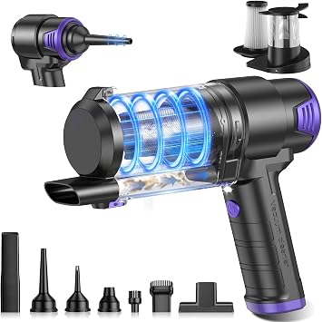 KMM Handheld Car Vacuum Cleaner, 16000PA Hand Held Vacuum & Air Duster