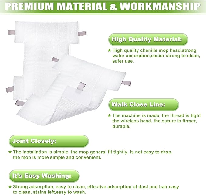 4 Pack Pads for Shark Replacement Washable Microfiber HV300 Series Pad for Shark Dust-Away, Rocket, Rotator, Navigator Lift-Away Pro Vacuum, Ultra Light Stick Vacuum Cleaner - Replace Part # P200W