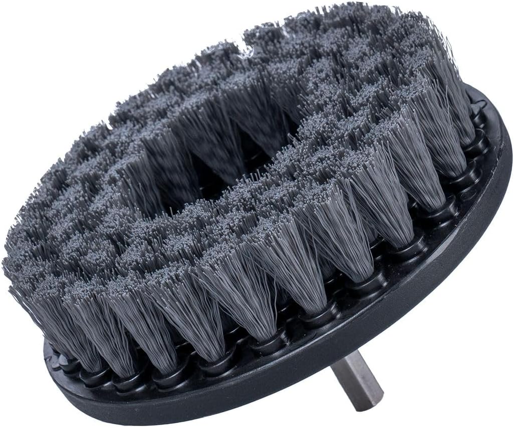 ACC506 Light Duty Spinner Multi-Surface Drill Brush Attachment (Fits Any Standard Drill - Power Scrubber Removes Stains & Gently Cleans Upholstery, Fabric and Carpet), Gray