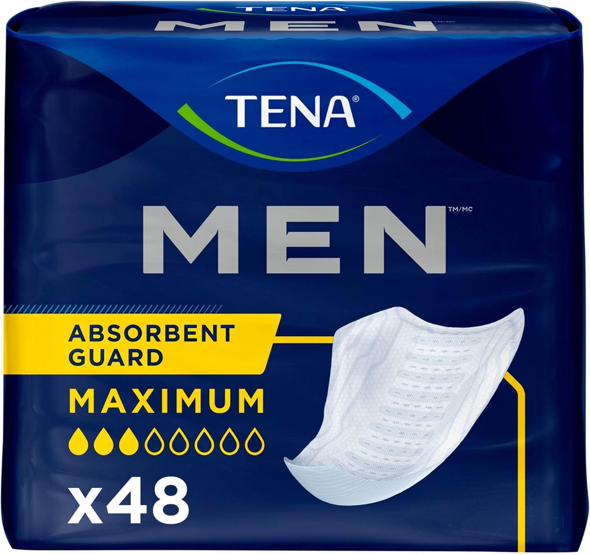 Men Maximum Guards, Incontinence Pads for Men, 48 ct
