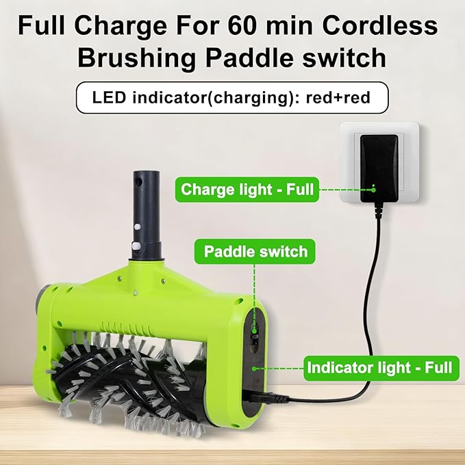 Sepetrel Handheld Electric Pool Brush Head for Cleaning Walls,Portable & Rechargeable Cordless Inground/Above Ground Swimming Pool Scrub Brushes