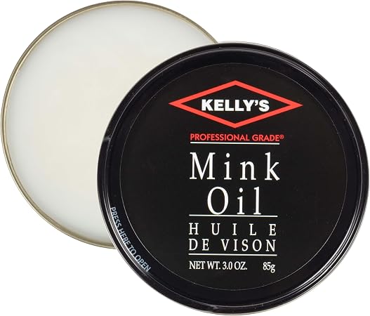 Kelly's Mink Oil for Leather Boots (3 oz) - Professional Grade Leather Cleaner & Conditioner - Waterproof, Preserve, Sof