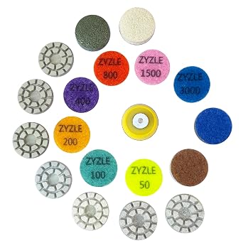 1.2 Inch Diamond Polishing Pads 11 PCS Wet/Dry Polishing Kit 50-10000 Grit