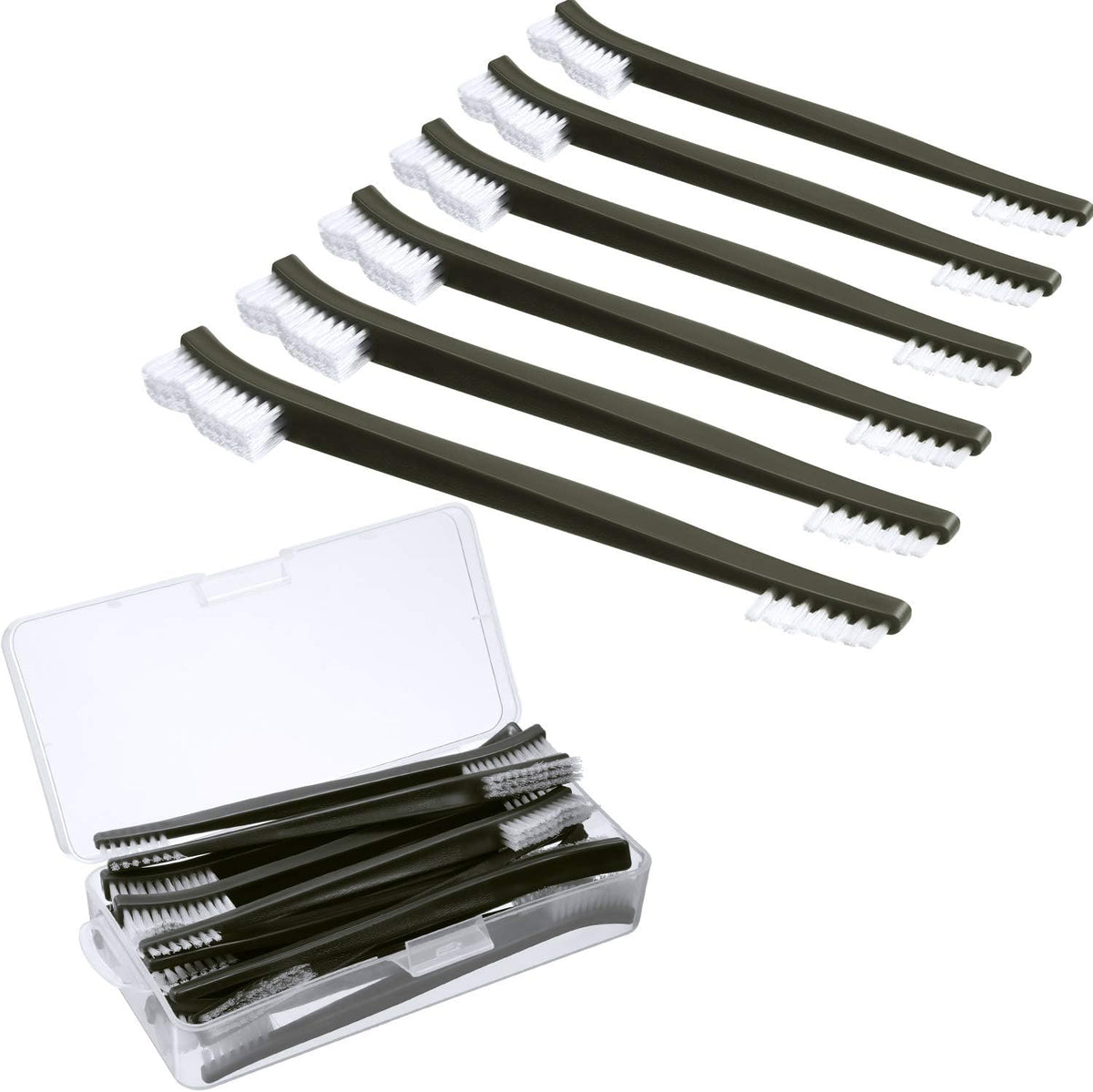 20 Packs Double-Ended Gun Cleaning Brushes 7 Inch, White