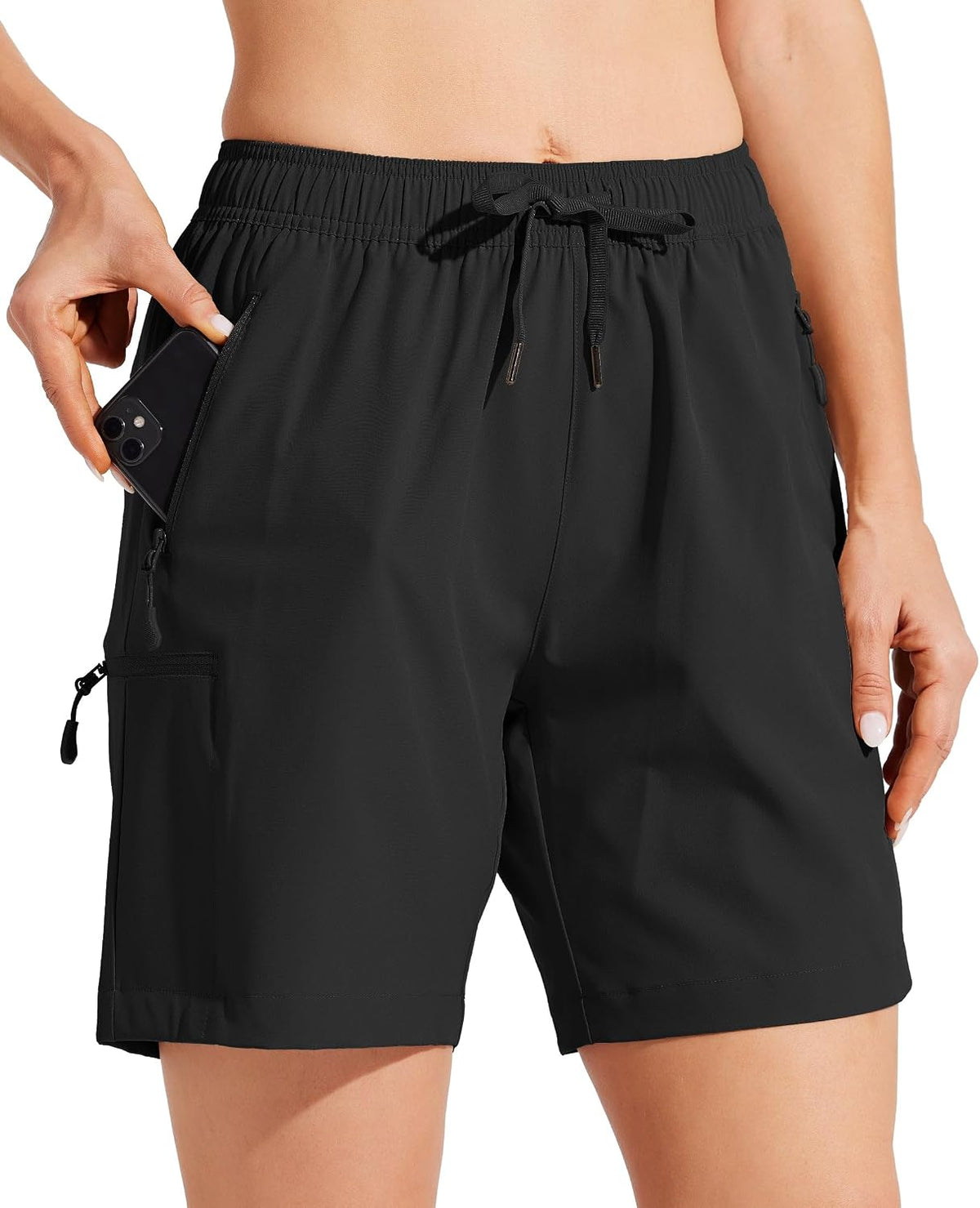 Women's 5''/ 7'' Hiking Cargo Shorts Lightweight Quick Dry Golf Athletic Summer Casual Shorts Zipper Pockets