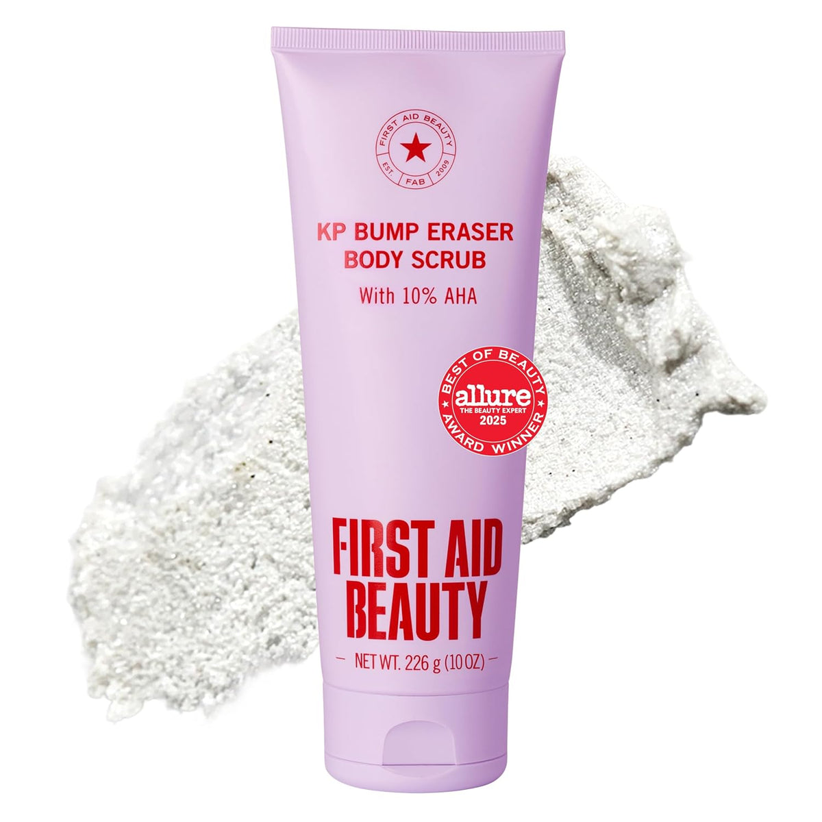 First Aid Beauty KP Bump Eraser Body Scrub, 10% AHA Body Exfoliator